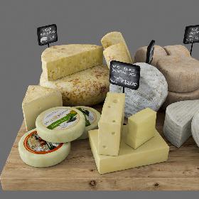 3D Cheese Set Stand model